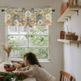 thumbnail image 6 of nqOlkjepod Vintage Boho Farmhouse Short Window Curtain Valances, Chic Farmhouse Neutral Morocco Geometric Rod Pocket Kitchen Valances for Living Room Bedroom Bathroom Cafe, 1 Panel - 42" x 12", 6 of 8