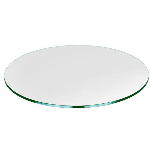 Dulles Glass Dessus de Table en Verre Trempé Rond de 30 Pouces, 3/8 Pouces d'Épaisseur