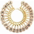thumbnail image 5 of Gold 1 Box 26Pcs Letter Stitch Markers Crochet Marker Charms Black Golden Metal Enamel Words A to Z Lobster Clasp Knitting Charms for Jewelry Making Charm Crafts Sewing Weave Supplies Women Adult, 5 of 6