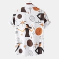 thumbnail image 4 of Hombres Casual Botones Playa Sin posicionamiento Estampado floral Turndown Camisa de manga corta Blusa Pompotops oipoqjl49251, 4 of 9