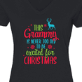 thumbnail image 4 of Inktastic Grammy is Never too Old to be Excited for Christmas Women's V-Neck T-Shirt, 4 of 5
