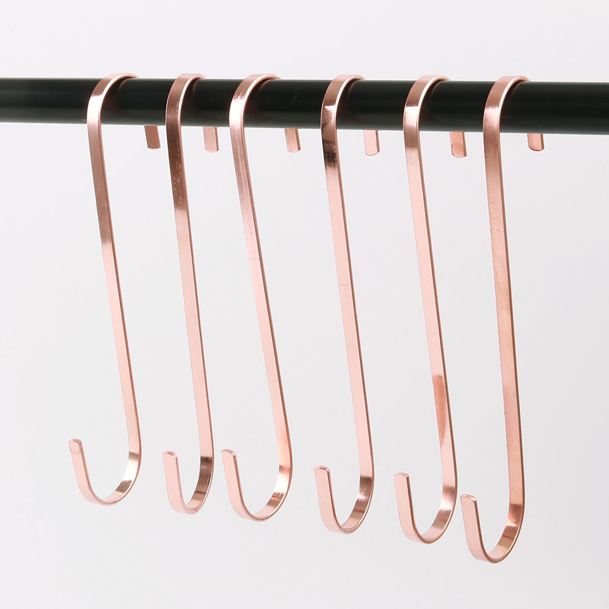 8pcs S Hooks Plating Stainless Steel Hangers Kitchen Shelf for Pots and