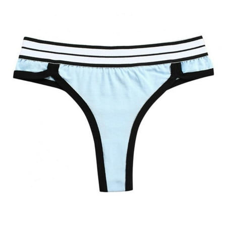 

5 Pack Womens Thongs Underwear Cotton Breathable Low Rise Hipster Panties Plus Size M-3XL