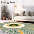 thumbnail image 2 of ODIKA 2'x3' Machine Washable Non-Slip Area Rug, Sunburst Radial Splendor High Traffic Rug with Pad, Orange, 557237, 2 of 8