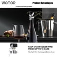 thumbnail image 4 of Tapones para botellas de vino WOTOR, 4 unidades, acero inoxidable, color plateado, 4 of 7