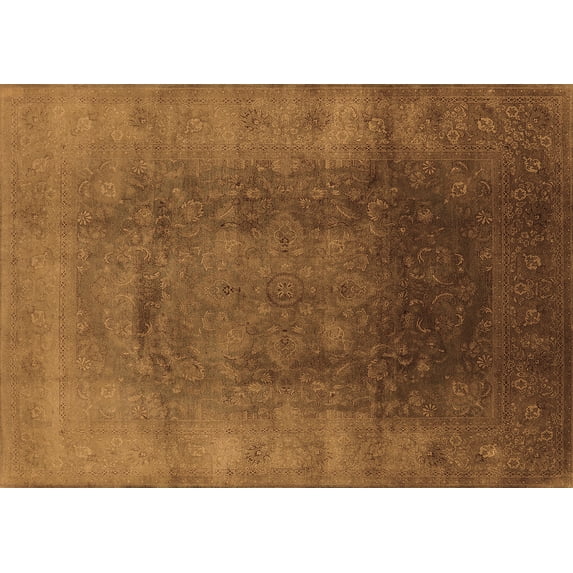 Ahgly Company Indoor Rectangle Oriental Brown Industrial Area Rugs, 5' x 7'