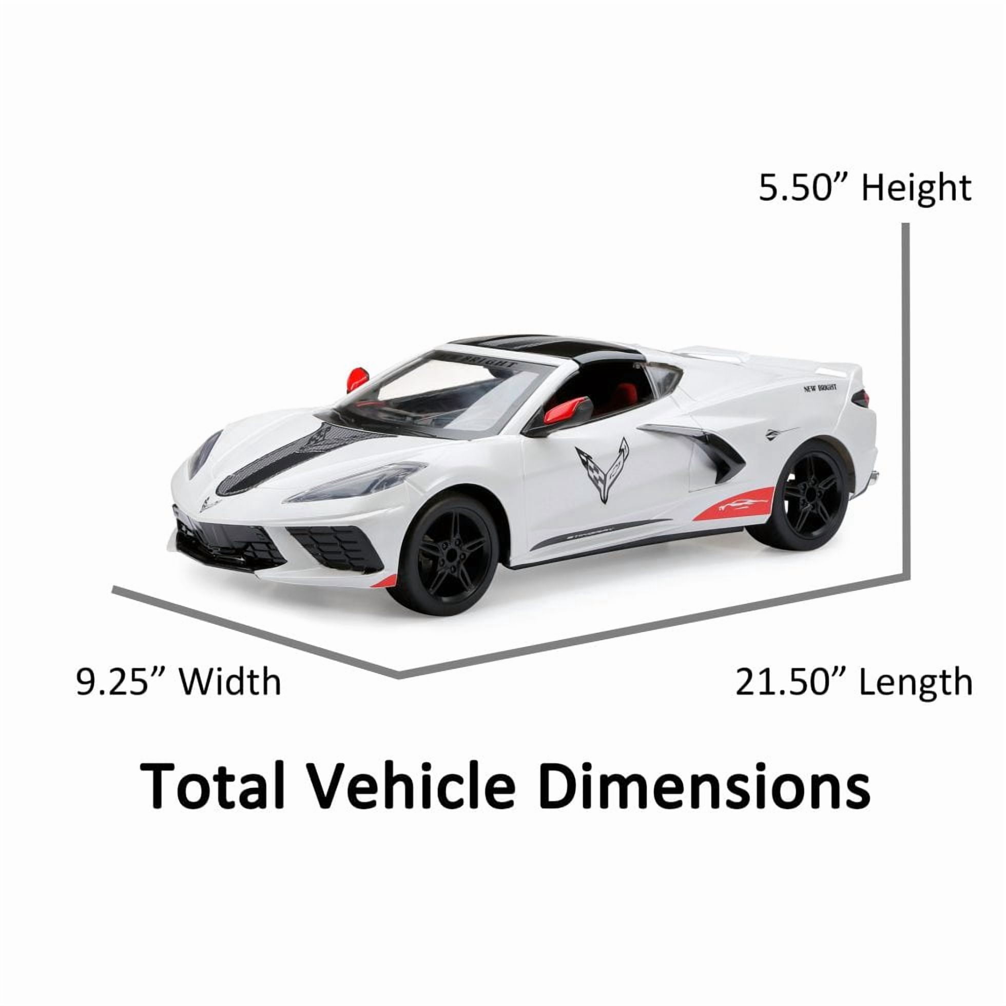 New Bright (1:8) Radio Control Chevy Corvette Stingray White Sports Car 60832U-3 Child