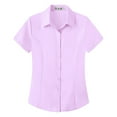 thumbnail image 1 of IMENGL Short sleeve elastic slim breathable shirt plus size work, Purple M, Size M-5XL, 1 of 2