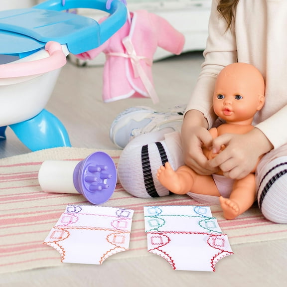 Amosfun 6Pcs DIY Accessory Cloth Diaper for Dolls in Assorted Color for Role-playing