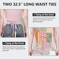thumbnail image 6 of Pioneer Flower Floral Print Pattern Apron-Garden Aprons for Women with Pockets-Cotton Linen Waterproof Kitchen Cooking Gardening Aprons Adjustable for Kitchen,Cooking,BBQ and Salon 33x27 Inch, 6 of 7