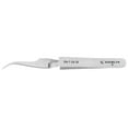 thumbnail image 1 of Excelta Precision Tweezers, Curved Very Fine Point, Anti-Magnetic Stainless Steel, Ideal for General Purpose Assembly, 4.5" Length, Basic, 1 of 4