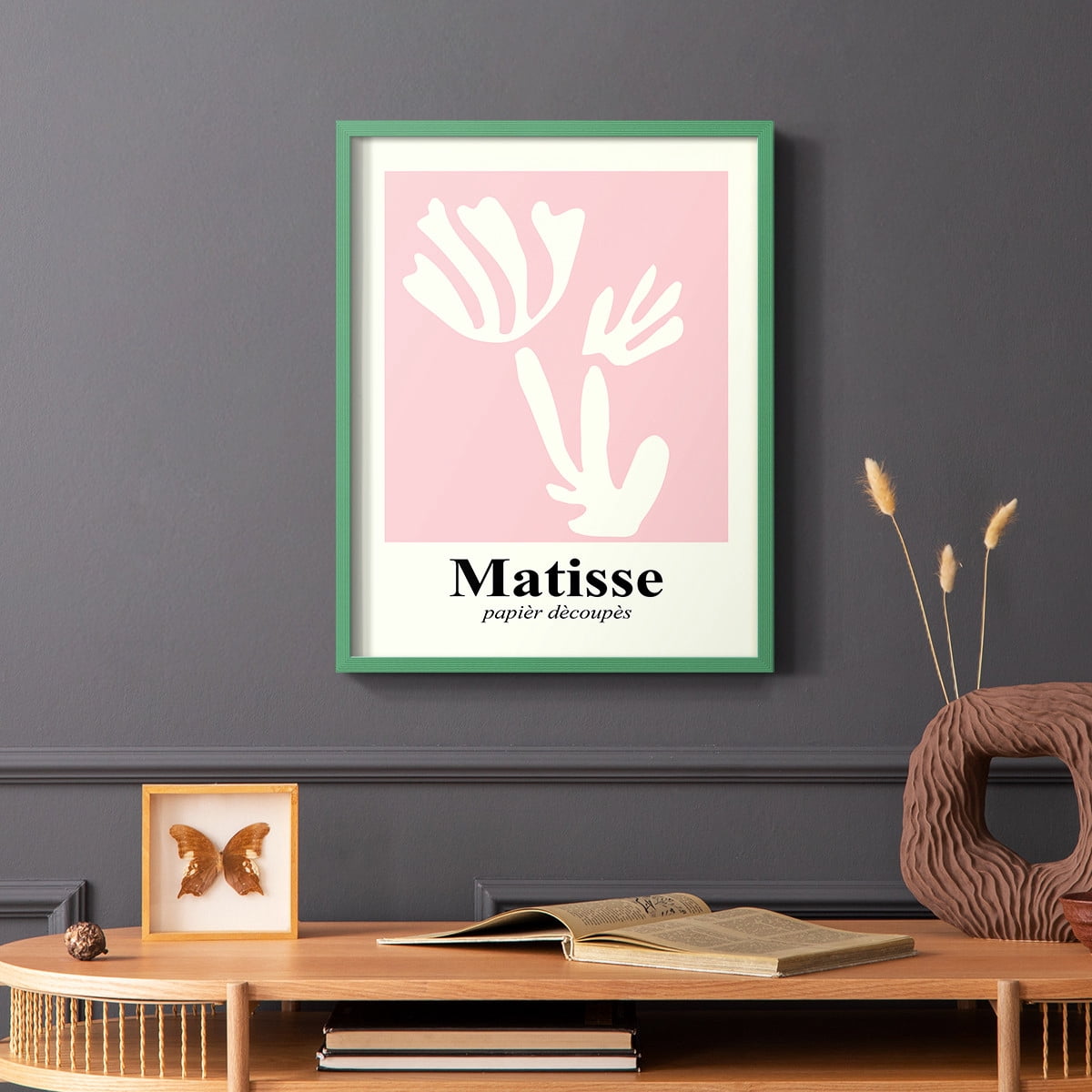 Matisse CCCLIV in Green Solid Wood 16 x 20 Framed Print