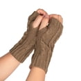thumbnail image 2 of Women Long Fingerless Gloves Winter Mitten Arm Gloves with Thumb Hole, 2 of 7
