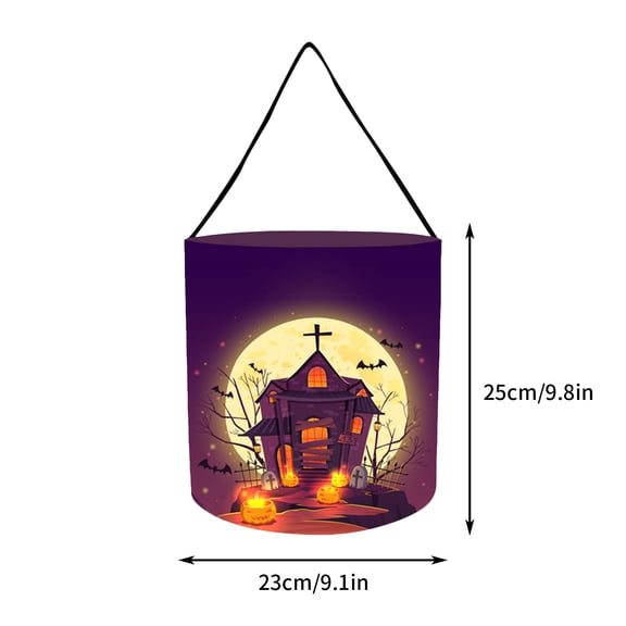 Xihbxyly Bolsa Luminosa para Dulces de Halloween, Luz Led Portátil de Calabaza, Tela Transpirable, Sin Olor, a Prueba de Polillas, Fácil de Guardar, Ideal para Fiestas, Ideal para Artículos Pequeños,