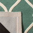 thumbnail image 3 of Safavieh Cambridge 5' X 8' Hand Tufted Wool Rug in Teal and Ivory, 3 of 3
