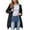 Black, variant on Women's Hooded Anorak Rain Jacket Winter Long Length Outerwear For Windproof Warm Coat,Size:L