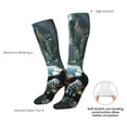 thumbnail image 4 of KLL Turtle In Jungle Waterfall Print Cool Socks Men's Women's Crew Socks Funny Crazy Novelty Stockings, 4 of 6