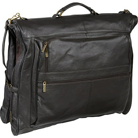 Amerileather  Cowhide Leather 3-suit Garment Bag (Best Garment Bag For Mens Suits)