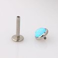 thumbnail image 5 of Pendientes de ópalo europeo y americano de acero inoxidable con forma de hueso de oreja pequeño, joyería para perforar la uña con rosca interna para los labios, 5 of 5