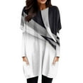 thumbnail image 1 of Femmes Automne Hiver Col Rond Manches Longues T-Shirt Haut Poche Poche Poche Poche Blouse Manches, 1 of 4