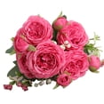 thumbnail image 2 of Rosa Persa Artificial, Elegante Ramo De Flores De Rosas, 3 Racimos Realistas Para Centros De Mesa De Recepción, 2 of 8