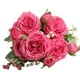 thumbnail image 2 of Rosa Persa Artificial, Elegante Ramo De Flores De Rosas, 3 Racimos Realistas Para Centros De Mesa De Recepción, 2 of 8