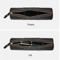 thumbnail image 5 of ABPETE Genuine Leather Pencil Case, Full-Grain Cowhide Leather Pouch, Small Pencil Pouch for Men, Vintage Pen Bag for Adults, Stationery Organizer Case for Work & Travel-Cylinder-Black, 5 of 8