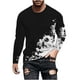 thumbnail image 2 of Blusas y camisas de manga larga y cuello redondo para hombre, camisetas informales con estampado de cuello redondo, blusas de manga corta para hombre, 2 of 5