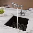 thumbnail image 1 of Pemberly Row Black Matte Square 18" x 18" Undermount/Drop In Fireclay Prep Sink, 1 of 9