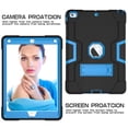 thumbnail image 3 of Dteck Shockproof Case For iPad Air, Heavy Duty Hybrid Kickstand Back Cover Black/Blue, 3 of 4