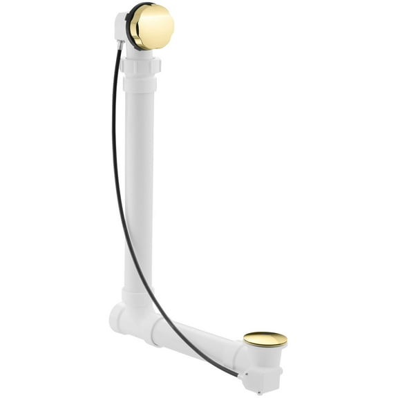 Kohler K-7213-PB Clearflo Cable Bath Drain, Vibrant Polished Brass