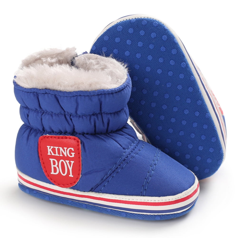 Unisex Baby Toddler Infant Warm Snow Boot Shoes Rubber Sole Prewalker Crib Shoes 