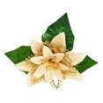 thumbnail image 1 of Yuarrent Flores de purpurina navideña, adorno de árbol de Navidad, decoración de fiesta de Año Nuevo, accesorios de diseño para el hogar, sala de Kits de decoración para fiestas Oro Yuarrent HA069940-02, 1 of 6