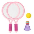 thumbnail image 2 of Kids Badminton And Tennis Play Set with Easy to Grip Colorful Rackets, Beach Garden Gifts , Pink, 2 of 8
