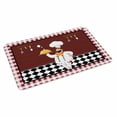 thumbnail image 2 of Fat Chef Door Mat&nbsp;Indoor Outdoor Entrance,Non Slip Small Rug for Kitchen Bathroom Entryway Rug,Red Gourmet Kitchen Red Black Buffalo Plaid Washable Doormat Floor Mat 16x24 Inch, 2 of 8