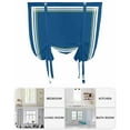 thumbnail image 6 of Navy Blue Line Tie Up Curtains for Window, Thermal Insulated Balloon Shade Adjustable Rod Pocket Curtains Valance Panels for Kitchen Bathroom Cafe 42 x 45 Farmhouse Simple Blue Striped, 6 of 6