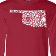 thumbnail image 4 of Inktastic Oklahoma Silhouette Mandala Long Sleeve T-Shirt, 4 of 5