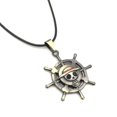 thumbnail image 1 of Colgante de collar de aleación con logotipo de timón de una pieza de anime, 1 of 2