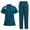 01 Blue, variant on Scrubs Set for Women Nurse Uniform Jogger Suit Stretch Top & Pants with Multi Pocket for Nurse Esthetician Workwear
