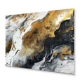 thumbnail image 2 of Designart "Veins of Color in Gold and Black I" Abstract Shapes Metal Wall Art, 2 of 5