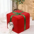 thumbnail image 6 of Nebwoak Soft Nest for Dog and Cat Christmas Cats Bed Dog Bed Fall and Winter Warm Pet Bed Kitty House Pet Supplies Detachable Christmas Gift Box Pet Villa, 6 of 6