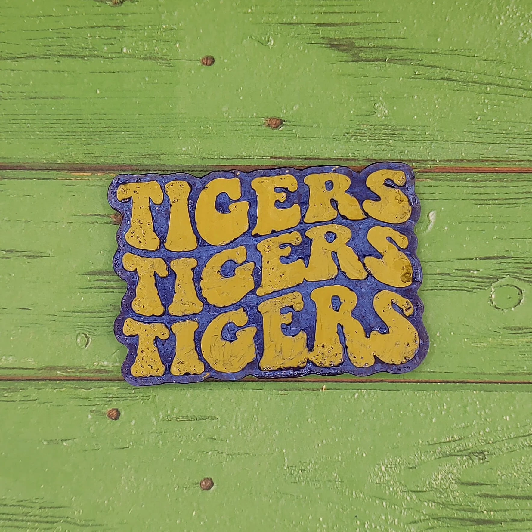 Tigers 3x Retro Font Silicone Freshie Mold