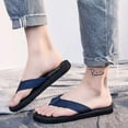 thumbnail image 4 of Quealent Adult Men Shoes Crock Flip Flops Men Shoes Fashion Beach Flip Flops Flat Toe Sandwich Beach Flip Flops for Men Flip Flop Men Blue 9.5, 4 of 5