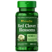Puritan's Pride Red Clover Blossoms 430 mg 100 rapid release capsules