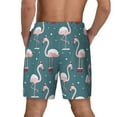 thumbnail image 3 of Kdxio Elegant Flamingo Print Men'S Swim Trunks With Compression Liner 7 Inch Inseam Quick Dry Swim Shorts, 3 of 7