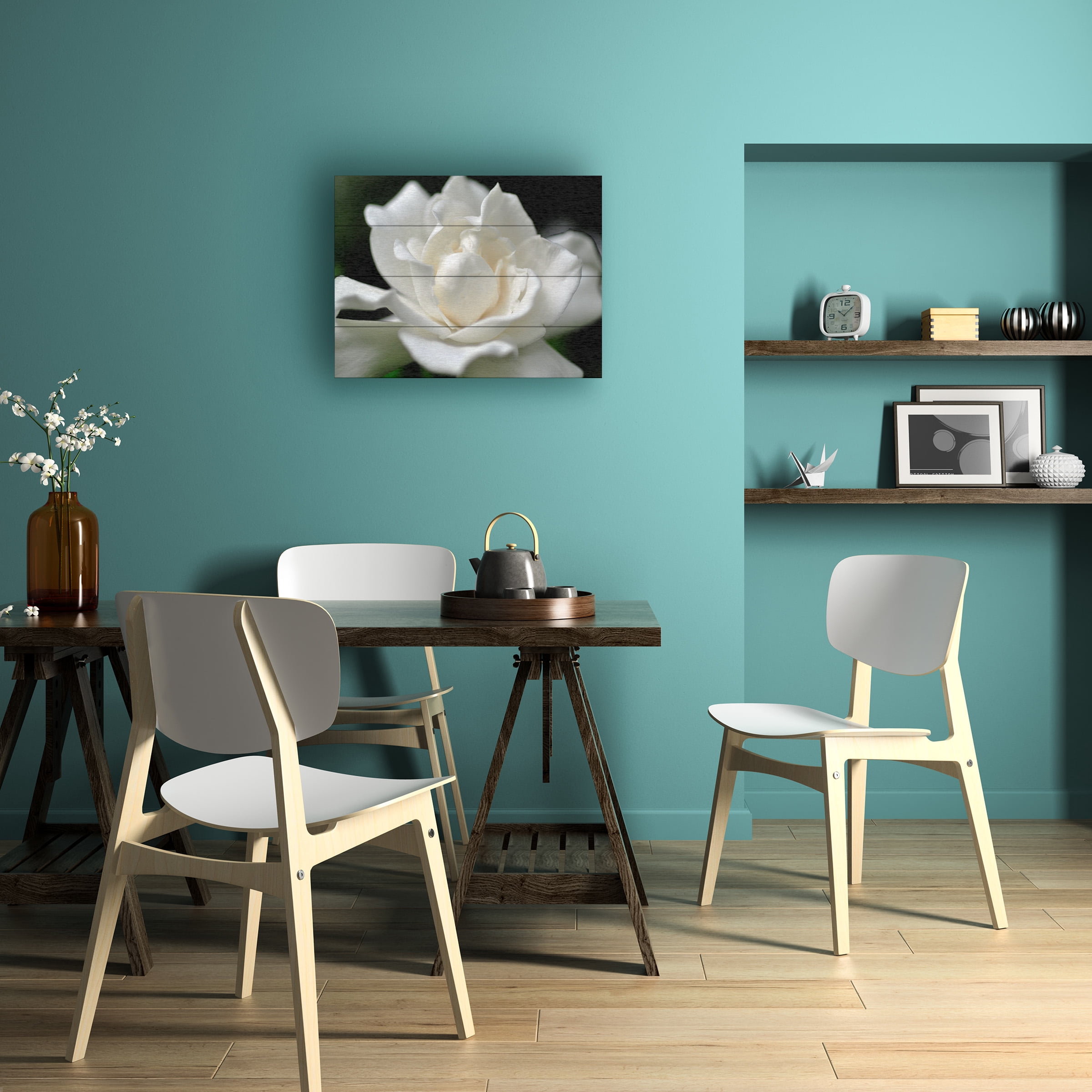 Trademark Fine Art 'Lovely Gardenia' Wooden Wall Art Art by Kurt Shaffer