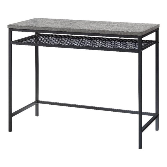 UrbanPro Modern Engineered Wood Writing Desk in Slate Gray Finish