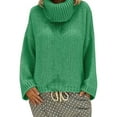 thumbnail image 2 of Offre du Jour! Aqestyerly Cardigan à Capuche pour Femmes Mode Décontractée Solide Confortable Chandail à Col Roulé à Manches Longues, 2 of 9