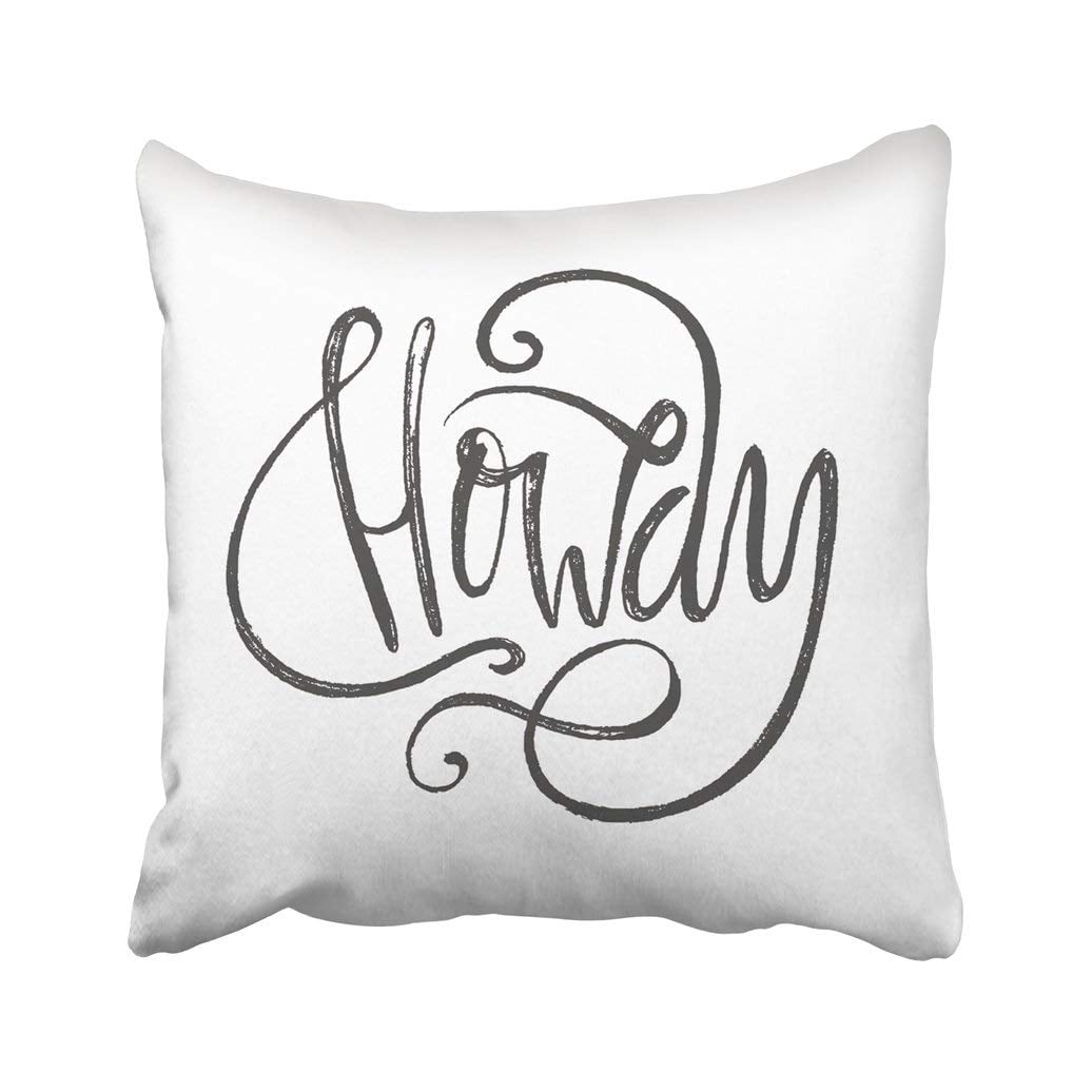 BSDHOME Black Abstract Howdy Slang Lettering Greeting Words Design