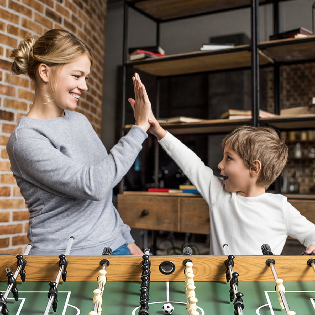 Infans 48" Competition Sized Wooden Soccer Foosball Table Adults & Kids Home Recreation